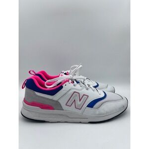 New Balance 997H Mens Size 13 White Pink Blue CM997HAJ Athletic Sneakers